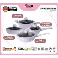 Gambar STEINCOOKWARE Glamour Rose Set 4 in 1 Panci set Granite ROSE Series - velvet green dari Toko Pusat Perabot undefined 5 Tokopedia