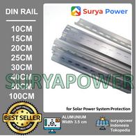 Gambar DIN RAIL MCB ALUMUNIUM - DUDUKAN MCB ALUMUNIUM - SURYAPOWER - 10CM dari SURYAPOWER undefined 1 Tokopedia