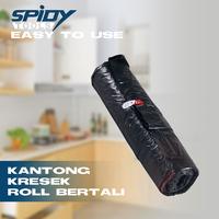Gambar Spidy Kantong Sampah Plastik Roll Berpengikat Kresek Tali Rumah Tangga - Hitam 1 Roll dari MST TOOLS undefined 1 Tokopedia
