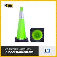 Gambar 9.11 Rubber traffic cone / kerucut karet green black based 90cm dari KLIK Safety Store undefined 3 Tokopedia