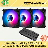 Gambar Fan Casing Darkflash Infinity 8 PMW A-RGB 12cm 3 Pack With Controller dari Foursquare Computer Bandung undefined 1 Tokopedia
