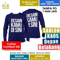 Gambar Kaos Print Gambar Custom Sablon Desain Logo Lengan Panjang - S (1sisi) dari kazumatex undefined 1 Tokopedia