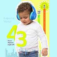Gambar iClever BTH18 Kids Over-Ear Headphone Anak Bluetooth Telinga LED USB-C 2-in-1 Wireless & Kabel Built-in Microphone - Blue dari Experia Verse undefined 4 Tokopedia