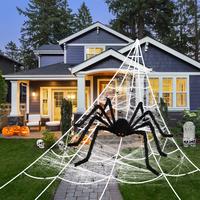 Gambar Paket Komplit Jaring Sarang Laba Jumbo Black Spider Dekorasi Halloween dari MadisonShop undefined 1 Tokopedia