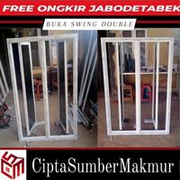 Gambar Jendela Aluminium 100x120cm (2 Daun) - Putih, Sliding dari CiptaSumberMakmur undefined 2 Tokopedia
