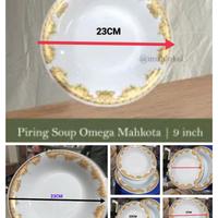 Gambar PIRING MAKAN KERAMIK MAHKOTA 9 OMEGA HARGA 6 PCS DIAMETER 23 CM dari rehan perabot undefined 1 Tokopedia