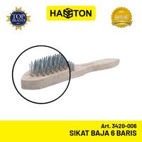 Gambar Hasston Sikat 6 Baris / Sikat Baja - Kawat Gagang Kayu (3420-006) dari Hasston Tools undefined 2 Tokopedia
