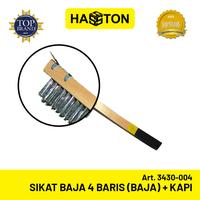 Gambar Hasston Sikat Baja 4 Baris + Kapi / Sikat Kawat / Wire Brush(3430-004) dari Hasston Tools undefined 2 Tokopedia