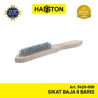 Gambar Hasston Sikat 6 Baris / Sikat Baja - Kawat Gagang Kayu (3420-006) dari Hasston Tools undefined 1 Tokopedia