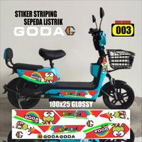 Gambar Stiker Striping Sepeda Listrik GODA Variasi QSA002 KEROPPI Doff/Glossy - 001 GLOSSY, QUANTAC LENTUR dari Queen Digital Print undefined 2 Tokopedia