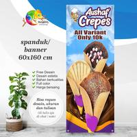 Gambar Spanduk Banner 60x160 Cm Crepes, Brownies, Cake Dll Free Desain - 50x100 dari Bunglon Onlineshop undefined 1 Tokopedia