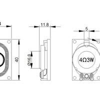 Gambar Speaker 2840 28x40mm 3 watt 4 ohm - 2840 dari Palmy Electronic undefined 2 Tokopedia