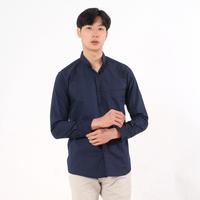 Gambar SVN Kemeja Polos Pria Lengan Panjang Slim Fit Simple Basic Navy E-1079 - M dari Sanvanina undefined 2 Tokopedia