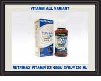 Gambar Nutrimax Vitamin D3 400 IU Syrup 120 ML | Vitamin D | Sirup dari VITAMIN ALL VARIANT undefined 1 Tokopedia