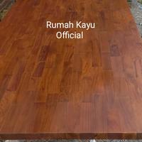 Gambar FULL JATI MERAH PERHUTANI PAPAN LAMINASI FJL 260 x 100 x 4 CM - BELUM FINISHING, 200x75x3 cm dari Rumah Kayu Official undefined 5 Tokopedia