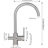 Gambar Techzm Water Filtration Kitchen Faucet 3 Way Water Filter Taps Brushe dari Kimetsu Store333 undefined 2 Tokopedia