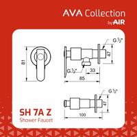Gambar AVA Collection Stop Keran Single Kran Shower Dingin SH 7A Z dari Gunung Kencana undefined 3 Tokopedia