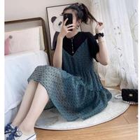 Gambar FS 40174 Dress casual elegant MONZ BAJU wanita mini bahan modal flocked organza premium ld102 size xl import dari Gaya Cantik1 undefined 2 Tokopedia