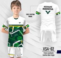 Gambar setelan jersey anak badminton victor free custom nama dan logo - Biru, SizeAnak0 dari Apparel.SG undefined 2 Tokopedia