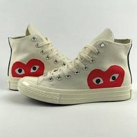 Gambar DAH539 Sepatu Sneakers Wanita Converse 70s High Cdg Play Original 100% - High White, 37 dari cerahmalls undefined 2 Tokopedia
