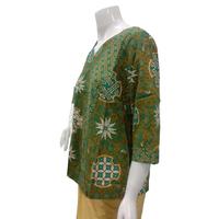 Gambar Batik Adhirajasa Blouse 3/4 Asri B004A-Hijau - L dari Pradawita Batik undefined 3 Tokopedia