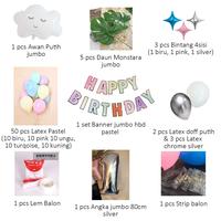 Gambar [PAKET] Balon Birthday Set PASTEL WARNA WARNI MACAROON Dekorasi Ultah - Angka 6 dari Crafty.org undefined 2 Tokopedia