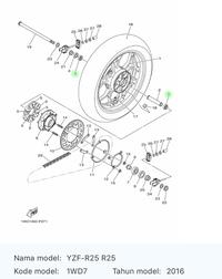 Gambar Bearing Donat Dudukan As Roda Belakang R25 V1 93306-20314 dari CV.Sartika Motor undefined 1 Tokopedia