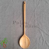 Gambar Spatula Kayu Bulat panjang 35 cm - Sutil kayu bulat - Kayu Jati dari Pulau Online undefined 2 Tokopedia