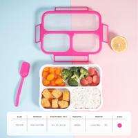 Gambar Lunch box kotak makan 3 sekat ANTI CAMPUR & BOCOR - Pink dari Catalina Kitchenware undefined 5 Tokopedia