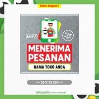 Gambar Stiker Vynil Menerima Pesanan Makanan - Bisa Tambah Nama Warung dari Desain Vantasy undefined 1 Tokopedia