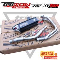 Gambar Knalpot Ninja 250 fi New / Old Cbr250rr yamaha R25 MT25 Ori Triton - black, ymaha r25 dari BMB Knalpot Original undefined 1 Tokopedia