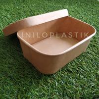 Gambar Kraft Paper Lunch Box RECT + tutup 750ml / Food Container ecofriendly dari Inilo Plastik undefined 1 Tokopedia