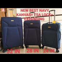 Gambar KOPER KAIN PRESIDENT 32INCHI JUMBO KANVAS RODA 4 PUTAR TSA 180623 - 32IN DARK BROWN dari sinarbahagiaolshop undefined 2 Tokopedia