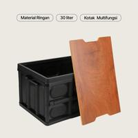 Gambar Storage Box Portable Kotak Makanan Camping Travel Outdoor Bagasi Mobil - Putih 30L  dari insideflow id undefined 5 Tokopedia