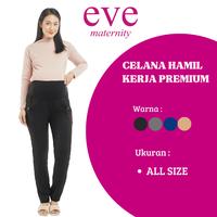 Gambar Celana Hamil Kerja Bahan Premium Bumil Formal Kantor Office Pant CP056 - Hitam, All Size dari Eve Maternity Store undefined 1 Tokopedia