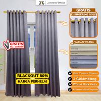 Gambar Gorden Minimalis Motif Embos Amaro Pembatas Ruangan Hordeng Pintu - Ivory, L 130cm T 150cm dari JJ Interior Tangerang undefined 1 Tokopedia