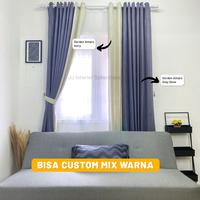 Gambar Gorden Minimalis Motif Embos Amaro Pembatas Ruangan Hordeng Pintu - Ivory, L 130cm T 150cm dari JJ Interior Tangerang undefined 5 Tokopedia