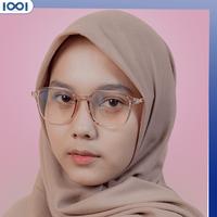 Gambar Kacamata Frame Kotak Skena Metal PC Lensa Photocromic Blueray Bluecromic Glasses Anti Cahaya Biru Fashion Gaya Korea Eyewear Pria Wanita IOOI 1010 - BLACK DOFF, FRAME ONLY dari IOOI.kacamata undefined 3 Tokopedia