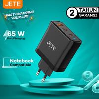Gambar JETE E32 Fast Charger with 3 Output QC 3.0 & Double Type-C PD 65 Watt - E32 3 Port dari Doran Gadget Authorized Bali undefined 4 Tokopedia