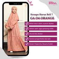 Gambar Gamis Sarimbit Keluarga Terbaru Polos Dewasa dan Anak GMS 04 Orange - 22 (Anak 2-3th) dari Busana Arafah undefined 4 Tokopedia