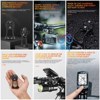 Gambar WEST BIKING 070208 Mount Lampu Barfly Stem Garmin Bryton GoPro Holder dari Wof Wheel of Fortune Official undefined 5 Tokopedia