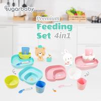 Gambar Sugar Baby Premium Feeding Set 4in1 | Tempat Makan Bayi | Alat Makan - Pink dari Bebekidz undefined 2 Tokopedia