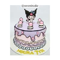 Gambar cake kuromi/kuromi cake/kue ulang tahun kuromi/kue ultah kuromi/custom - Coklat, 18cm dari Suvenir Cake undefined 1 Tokopedia