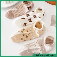Gambar Kaos Kaki Wanita Motif Bear Polos Lucu Nyaman Ankle Import Murah - KKGRSHITAMTEBAL dari Artomulyo Grosir 5758 undefined 4 Tokopedia