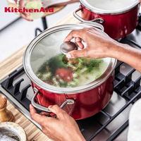 Gambar KitchenAid Artisan Casserole with Lid 24 cm Enamel Empire Red dari KitchenAid Small App ID undefined 5 Tokopedia
