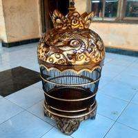 Gambar sangkar burung perkutut ukir naga kayu jati dari mola ministore undefined 1 Tokopedia