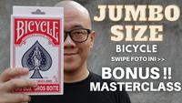 Gambar KARTU REMI BICYCLE JUMBO SIZE PLAYING CARD UKURAN BESAR + FREE BONUS - Merah dari Rynku Shop undefined 3 Tokopedia