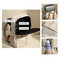 Gambar Tas Ransel Wanita Backpak Laptop Macbook 13 14 15 16 inch Multifungsi - Dark Gray dari lanalini.id undefined 3 Tokopedia