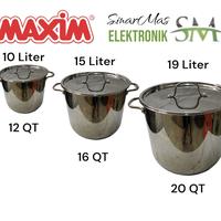 Gambar Panci Stock Pot MAXIM Stainless Asli SUPER TEBAL Panci Kuah - 8 QT dari SinarMas Elektronik undefined 3 Tokopedia
