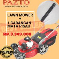 Gambar Mesin Potong Rumput Dorong Pazto atau Lawn Mower Bensin FREE 1 PISAU dari pazto indonesia undefined 1 Tokopedia